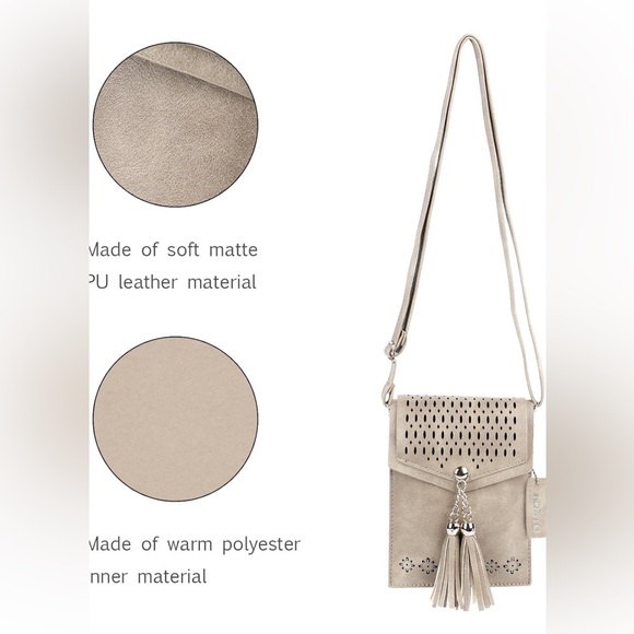 ♥️NEW♥️ Se Osto - Perforated Leather Clutch/Pouch Bag, - Picture 4 of 8